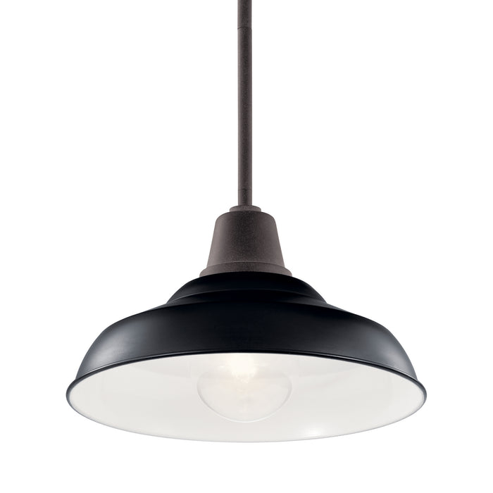 Kichler 49992BK Pier One Light Outdoor Pendant/Semi Flush Mount, Black Alternate Image 7.jpg