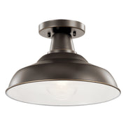 Kichler 49992OZ One Light Outdoor Pendant/Semi Flush, Olde Bronze (2)