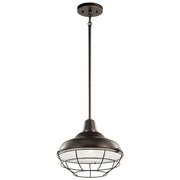 Kichler 49992OZ One Light Outdoor Pendant/Semi Flush, Olde Bronze (3)