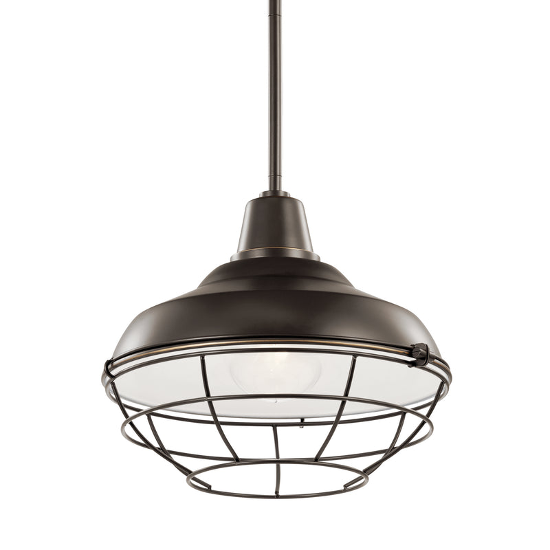 Kichler 49992OZ One Light Outdoor Pendant/Semi Flush, Olde Bronze (6)
