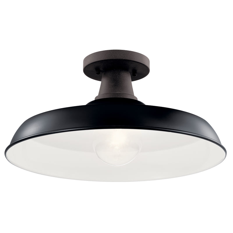 Kichler 49993BK One Light Outdoor Pendant/Semi Flush, Black (2)