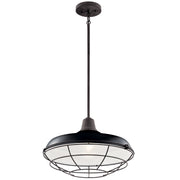Kichler 49993BK One Light Outdoor Pendant/Semi Flush, Black (3)