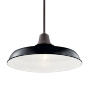 Kichler 49993BK One Light Outdoor Pendant/Semi Flush, Black (5)