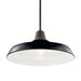 Kichler 49993BK Pier One Light Outdoor Pendant/Semi Flush Mount, Black Alternate Image 4.jpg