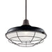 Kichler 49993BK Pier One Light Outdoor Pendant/Semi Flush Mount, Black Alternate Image.jpg