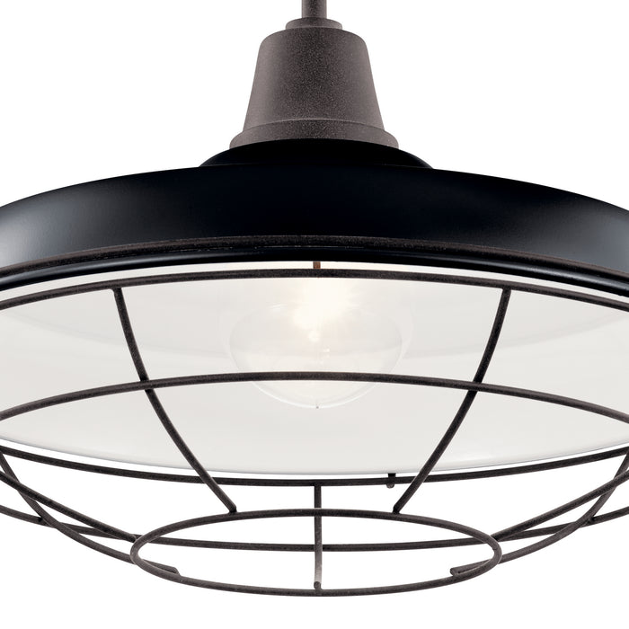 Kichler 49993BK Pier One Light Outdoor Pendant/Semi Flush Mount, Black Alternate Image 6.jpg