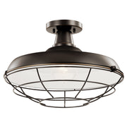 Kichler 49993OZ One Light Outdoor Pendant/Semi Flush, Olde Bronze (2)