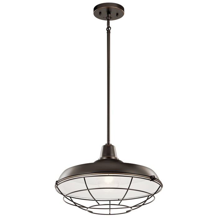 Kichler 49993OZ Pier One Light Outdoor Pendant/Semi Flush Mount, Olde Bronze Alternate Image 2.jpg