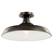 Kichler 49993OZ One Light Outdoor Pendant/Semi Flush, Olde Bronze (4)