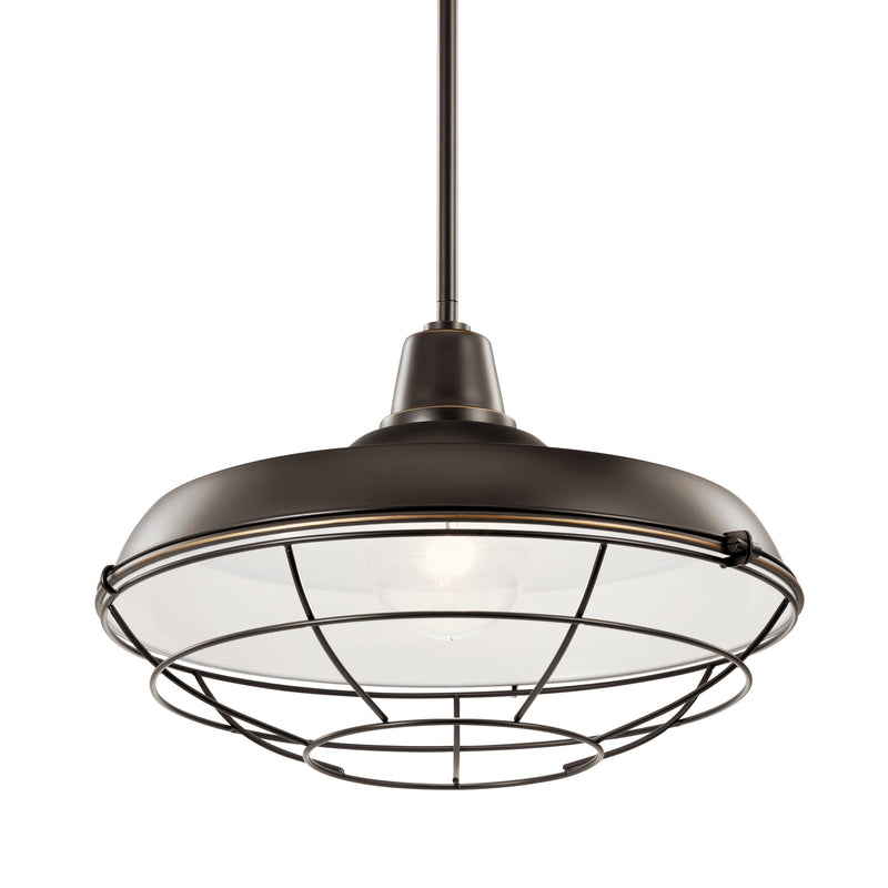 Kichler 49993OZ One Light Outdoor Pendant/Semi Flush, Olde Bronze (5)