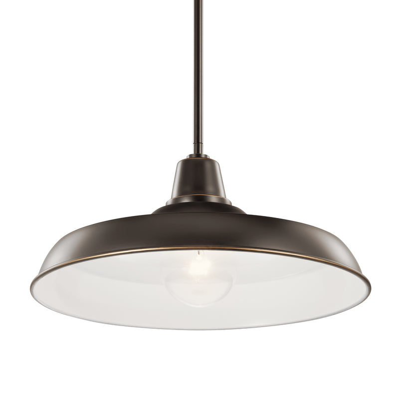 Kichler 49993OZ One Light Outdoor Pendant/Semi Flush, Olde Bronze (6)