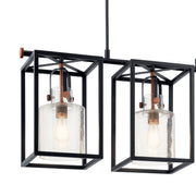 Kichler 52033BK Three Light Linear Chandelier, Black (3)