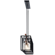 Kichler 52033BK Three Light Linear Chandelier, Black (5)