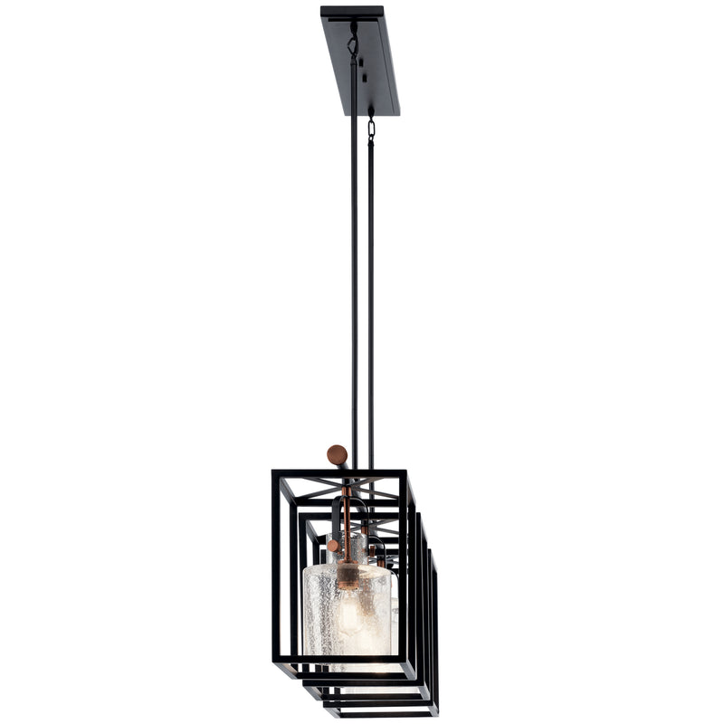 Kichler 52033BK Three Light Linear Chandelier, Black (5)