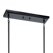 Kichler 52033BK Three Light Linear Chandelier, Black (6)