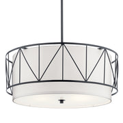 Kichler 52072BK Four Light Pendant, Black (2)