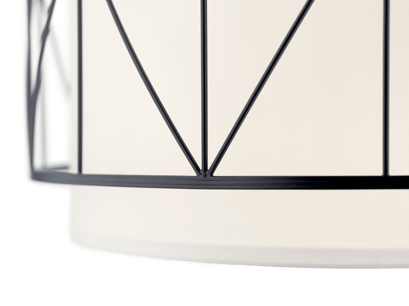 Kichler 52072BK Four Light Pendant, Black (3)