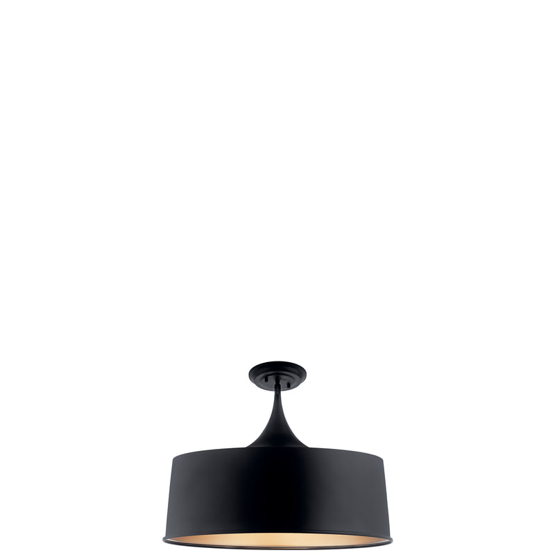 Kichler 52097BK One Light Pendant/Semi Flush, Black (2)