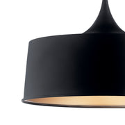 Kichler 52097BK One Light Pendant/Semi Flush, Black (4)