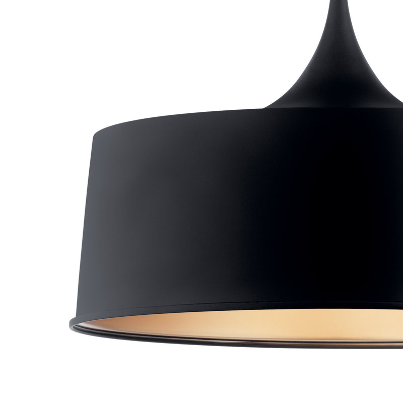 Kichler 52097BK One Light Pendant/Semi Flush, Black (4)