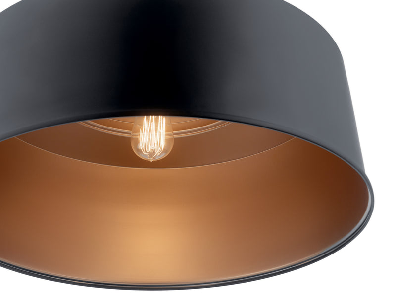 Kichler 52097BK One Light Pendant/Semi Flush, Black (5)