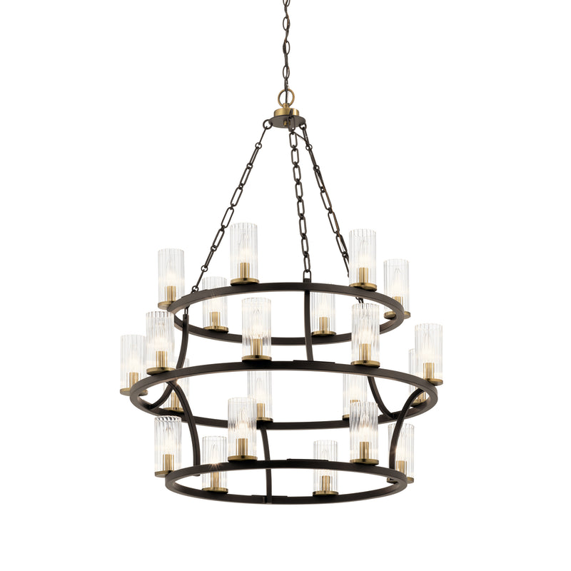 Kichler 52110OZ 21 Light Chandelier, Olde Bronze (2)