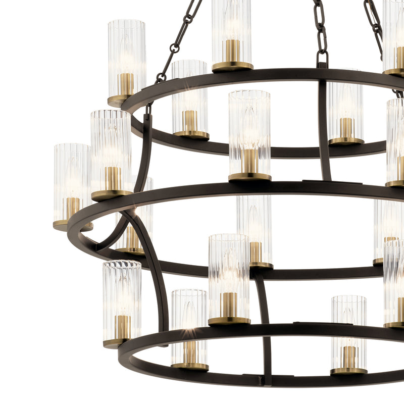 Kichler 52110OZ 21 Light Chandelier, Olde Bronze (3)