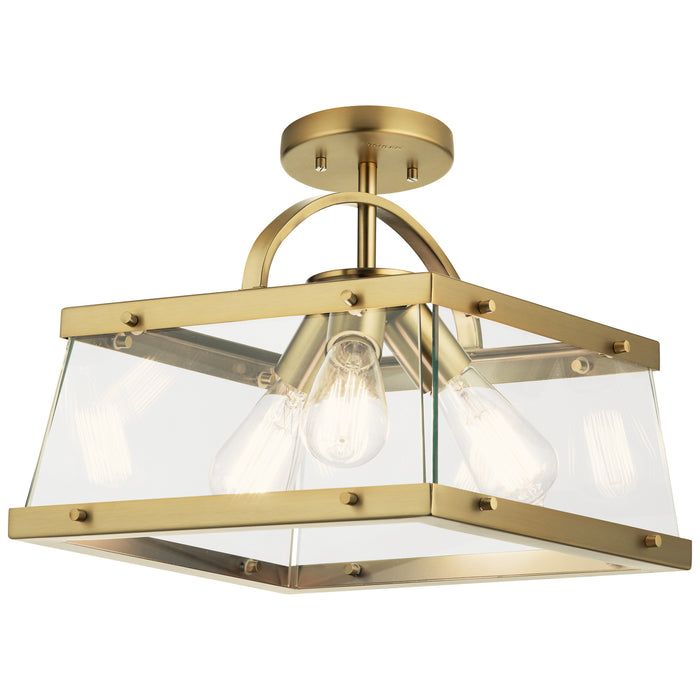 Kichler 52125BNB Darton Three Light Pendant/Semi Flush Mount, Brushed Natural Brass Alternate Image.jpg