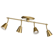 Kichler 52129BNB Four Light Rail Light, Brushed Natural Brass (2)