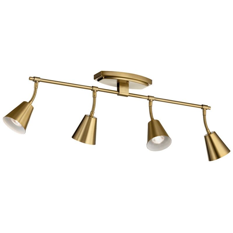 Kichler 52129BNB Four Light Rail Light, Brushed Natural Brass (2)