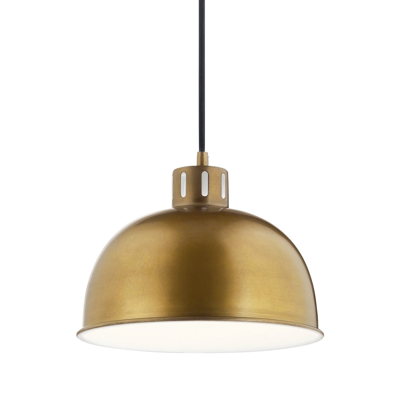 Kichler 52152NBR One Light Pendant, Natural Brass (2)