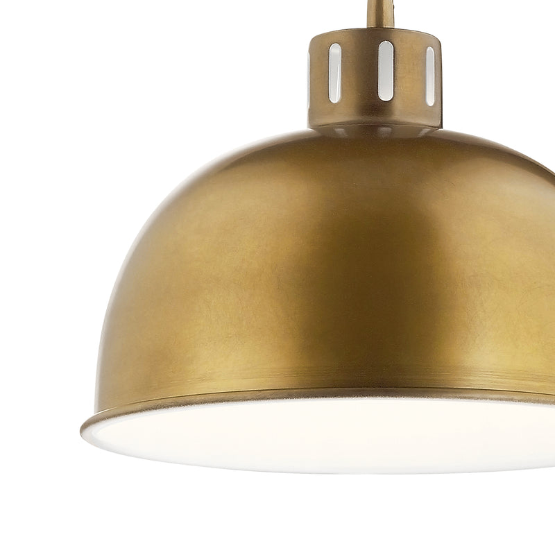 Kichler 52152NBR One Light Pendant, Natural Brass (3)