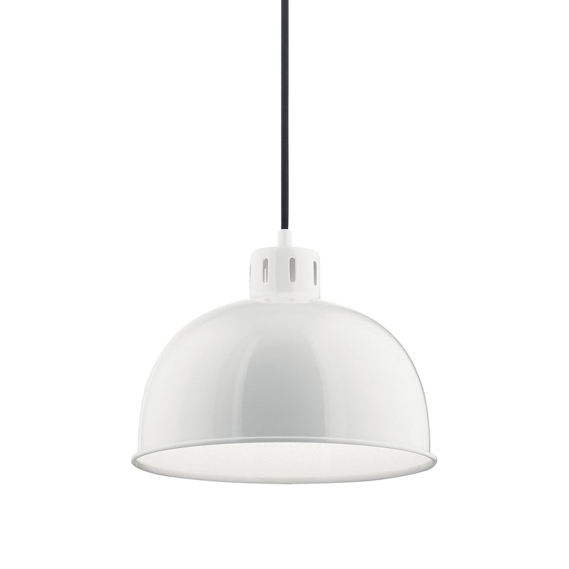 Kichler 52152WH One Light Pendant, White (2)