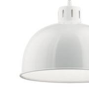 Kichler 52152WH One Light Pendant, White (3)