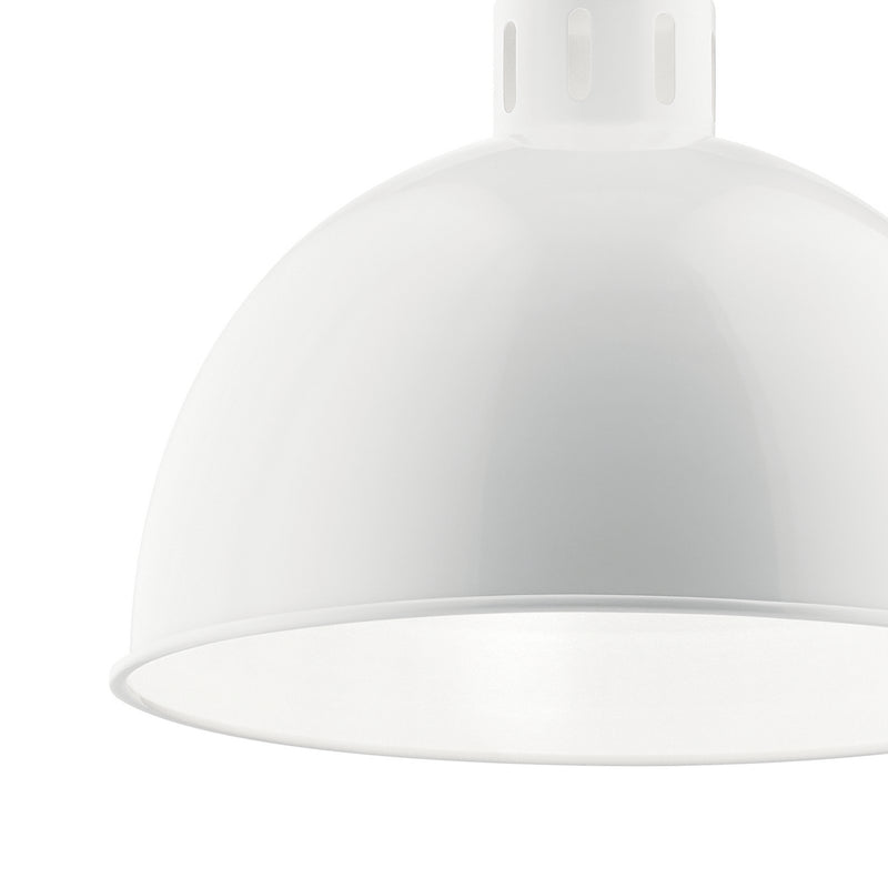 Kichler 52153WH One Light Pendant, White (3)