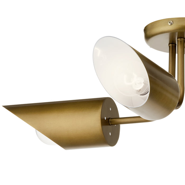 Kichler 52164NBR Trentino Four Light Semi Flush Mount, Natural Brass Alternate Image.jpg