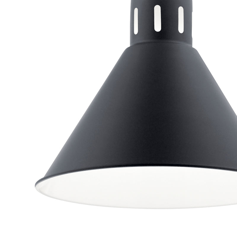 Kichler 52176BK One Light Pendant, Black (3)