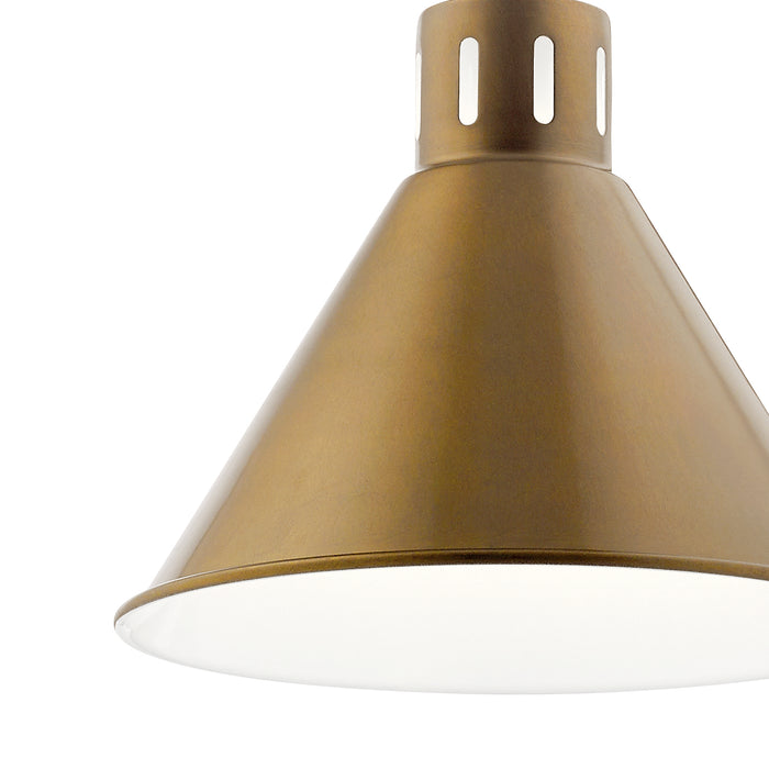 Kichler 52176NBR One Light Pendant, Natural Brass (3)
