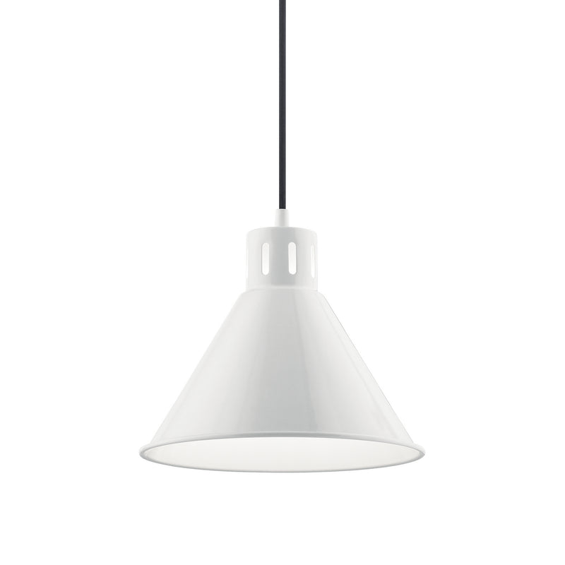 Kichler 52176WH One Light Pendant, White (2)