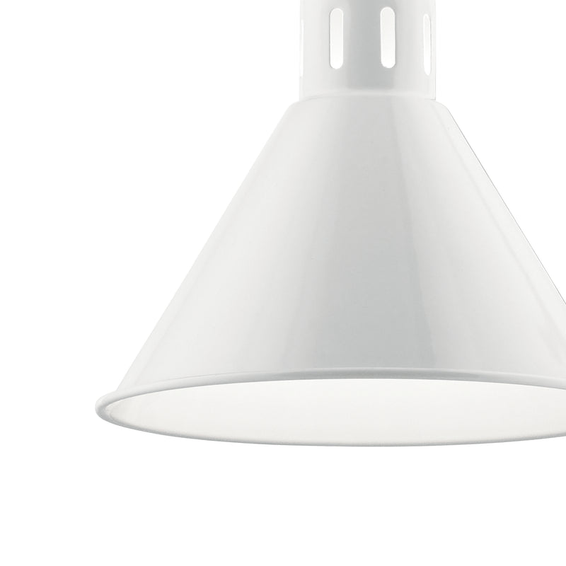 Kichler 52176WH One Light Pendant, White (3)