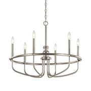 Kichler 52304NI Six Light Chandelier, Brushed Nickel (2)