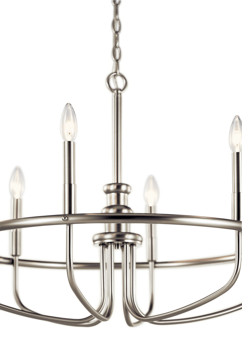 Kichler 52304NI Six Light Chandelier, Brushed Nickel (3)