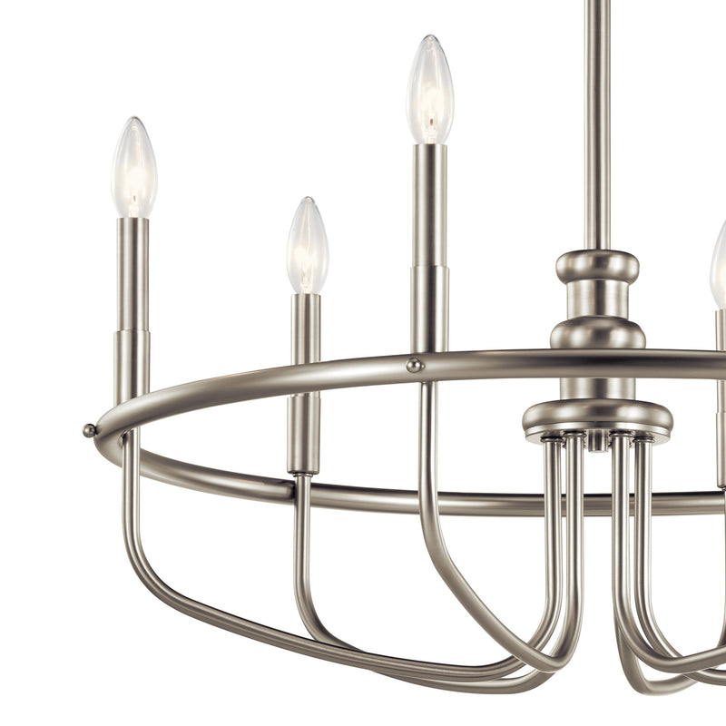 Kichler 52304NI Six Light Chandelier, Brushed Nickel (4)