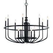 Kichler 52305BK 12 Light Chandelier, Black (2)