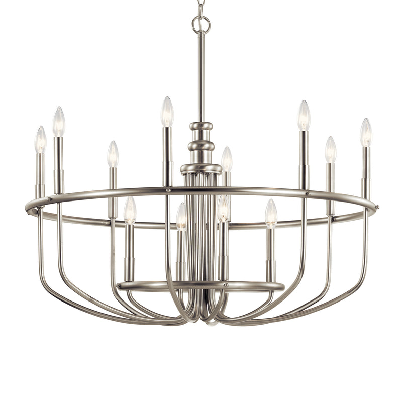 Kichler 52305NI 12 Light Chandelier, Brushed Nickel (2)