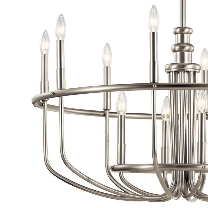 Kichler 52305NI 12 Light Chandelier, Brushed Nickel (3)