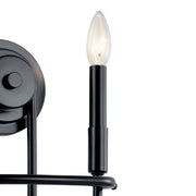 Kichler 52308BK Two Light Wall Sconce, Black (2)