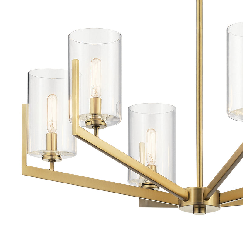 Kichler 52314BNB Six Light Chandelier, Brushed Natural Brass (3)