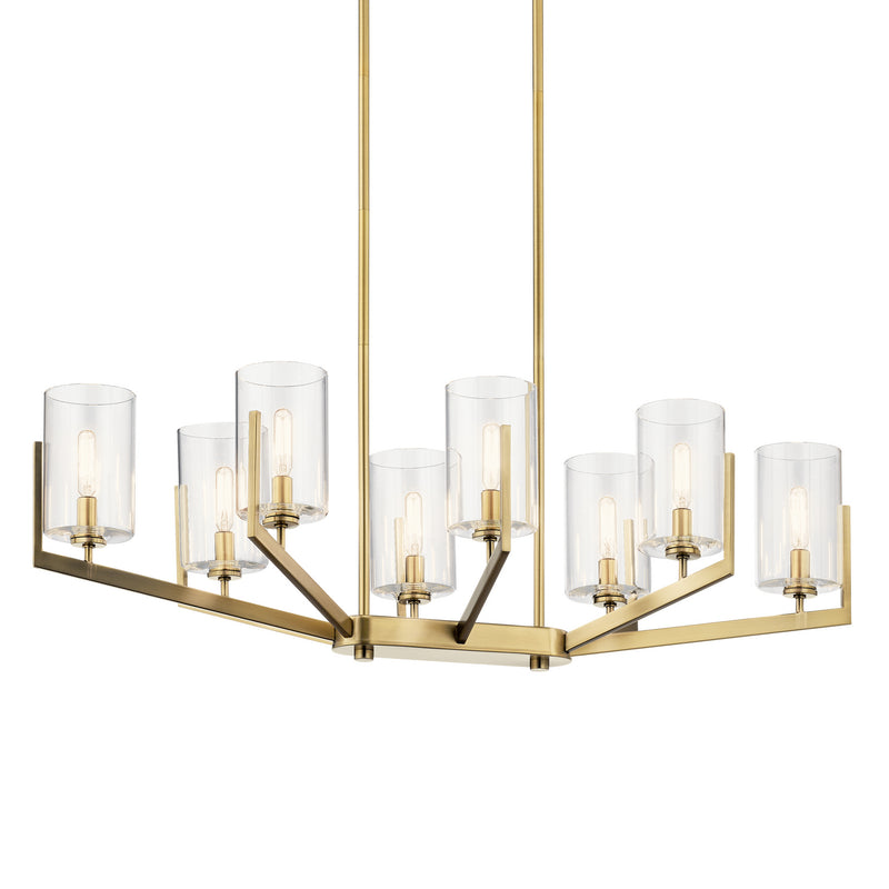 Kichler 52315BNB Eight Light Chandelier, Brushed Natural Brass (2)