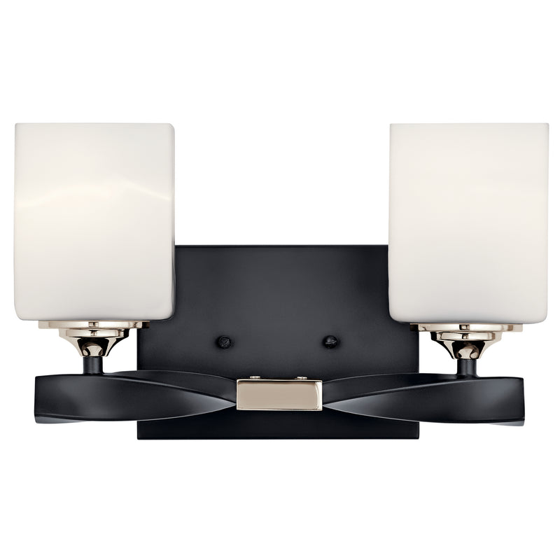 Kichler 55001BK Two Light Bath, Black (2)